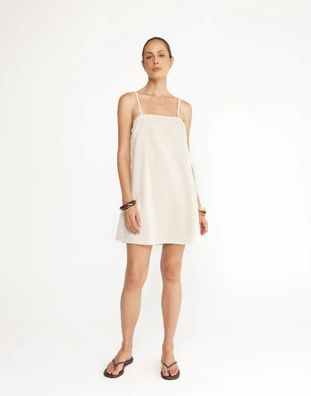 Mini dresses for sunny days -Valerie Mini Dress (Oat)