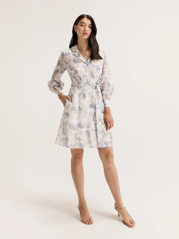 Mini dresses with funnel neck -Poetic Bloom Mini Dress