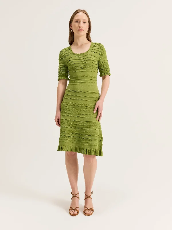 Mini dresses in rayon fabric -Le Jardin Knit Dress