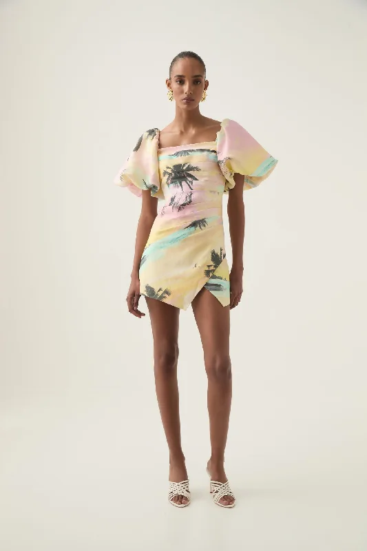 Mini dresses for weekend brunch -Paradise Wrap Front Mini Dress