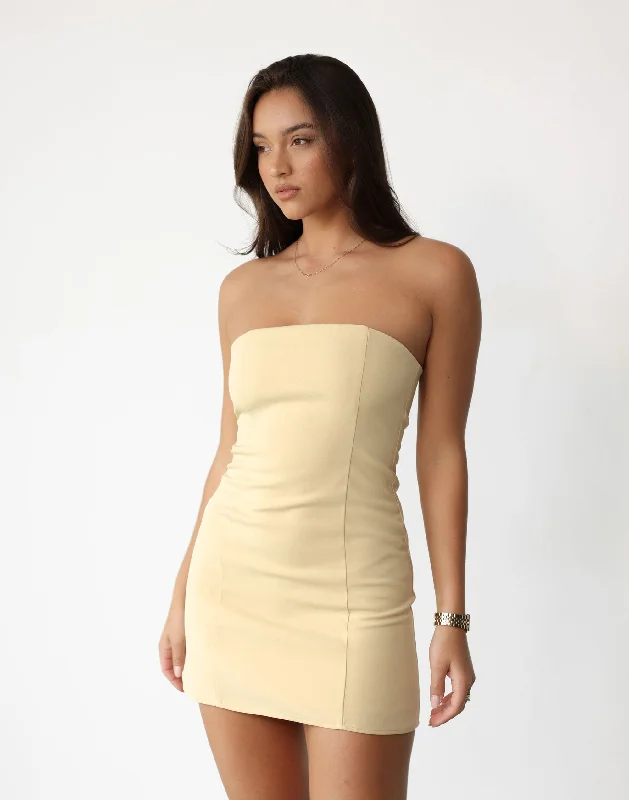 Mini dresses for bridal shower -Eleanor Mini Dress (Buttermilk)