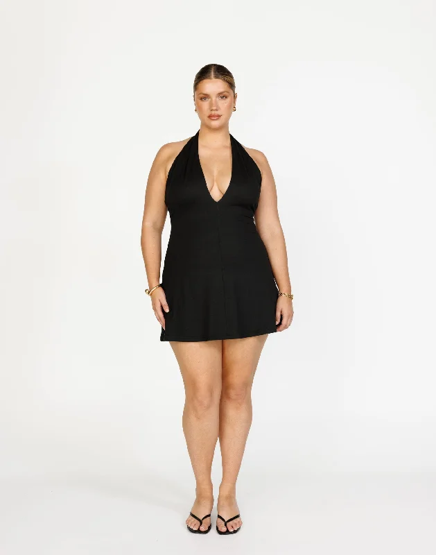 Mini dresses for photo sessions -Victoria Mini Dress (Black)