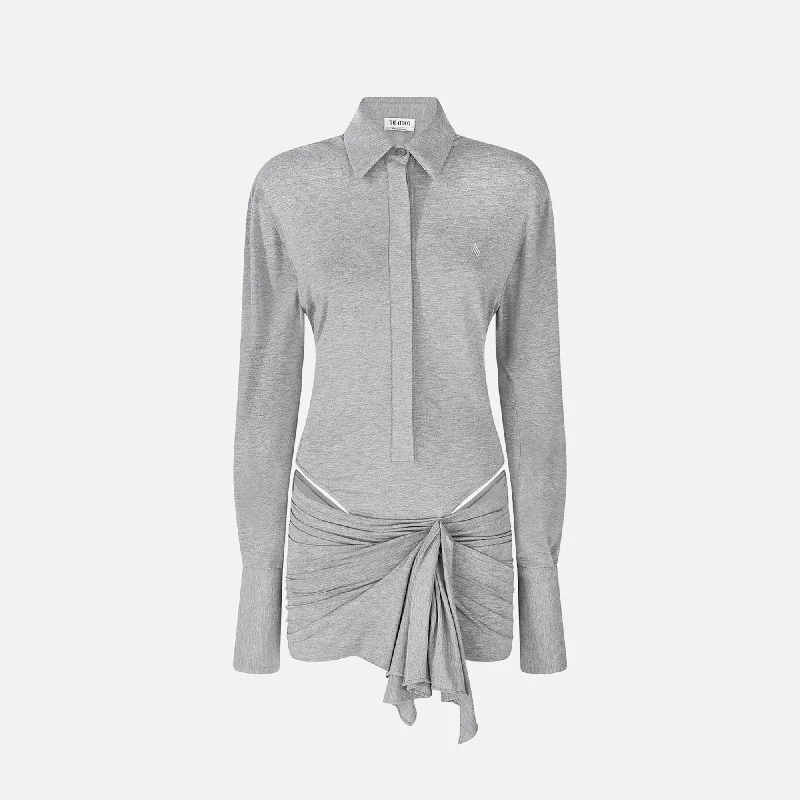 Mini dresses for holiday brunches -The Attico Mini Dress - Grey