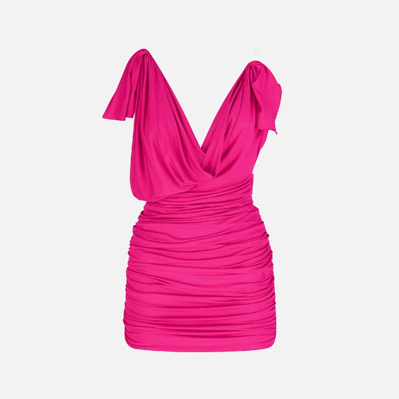 Mini dresses with flared style -The Attico Mini Dress - Fuxia