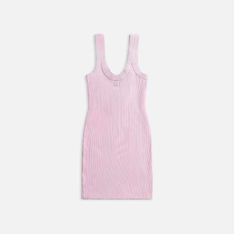 Mini dresses with side cutout -T by Alexander Wang Mini Tank Dress with Embossed Logo - Pink