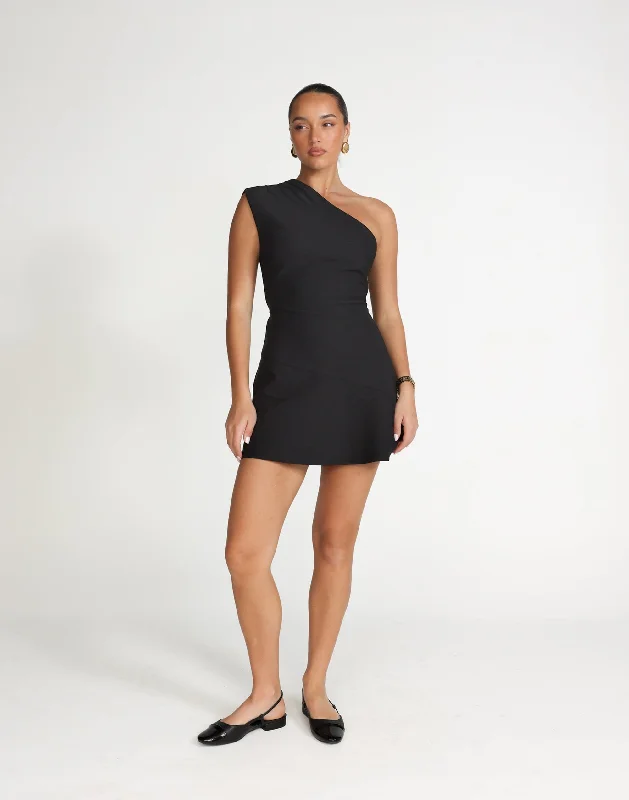 Mini dresses for weekend brunches -Colby Mini Dress (Black)