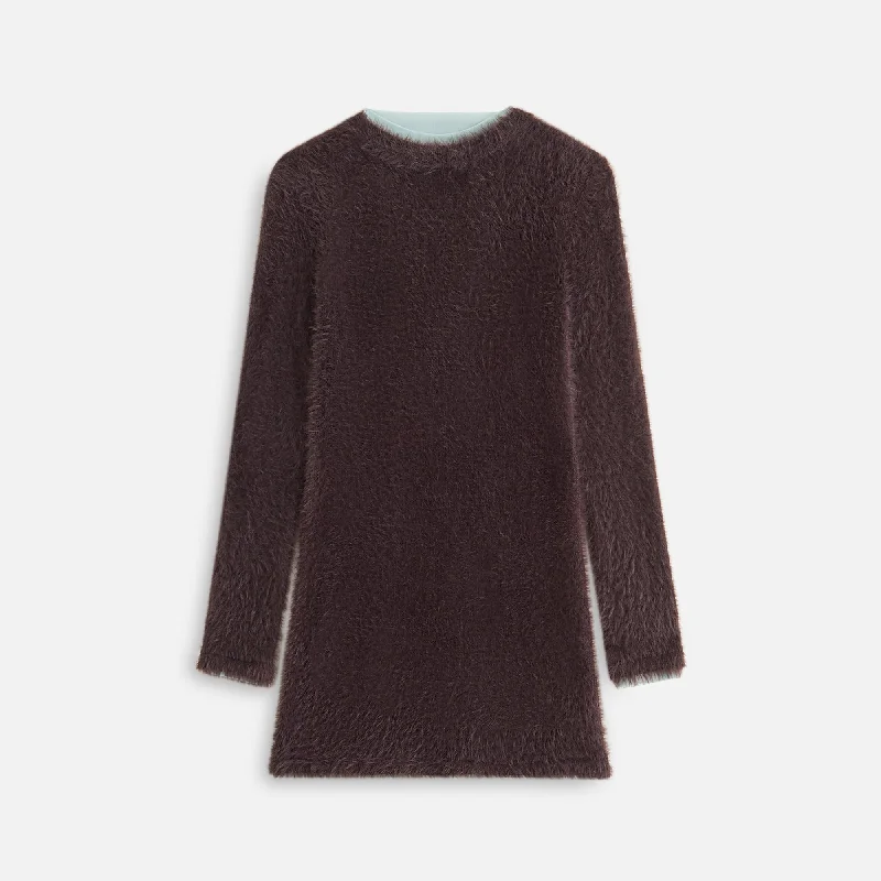 Mini dresses for weekend events -Kith Women Anwen Mohair Mini Dress - Incognito