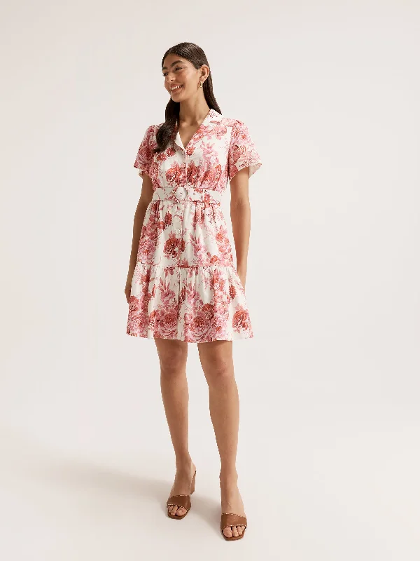 Mini dresses with crystal embellishments -Amalfi Bloom Dress