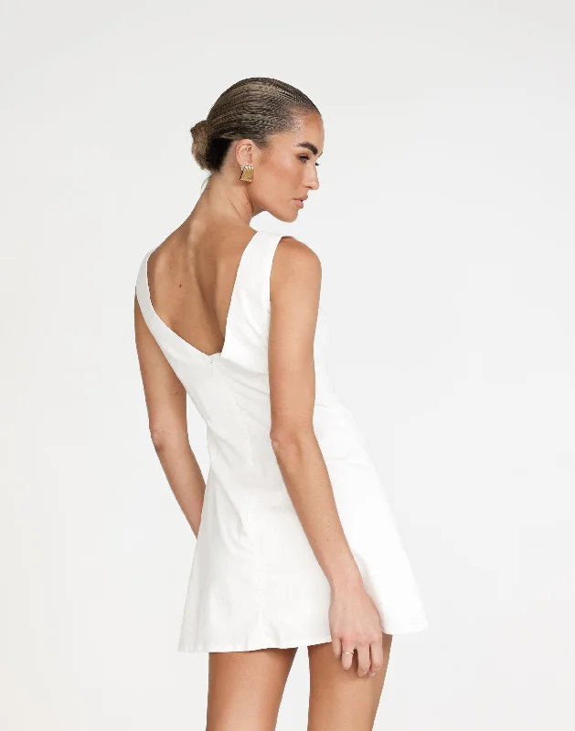 Mini dresses for casual brunches -Basira Mini Dress (White)