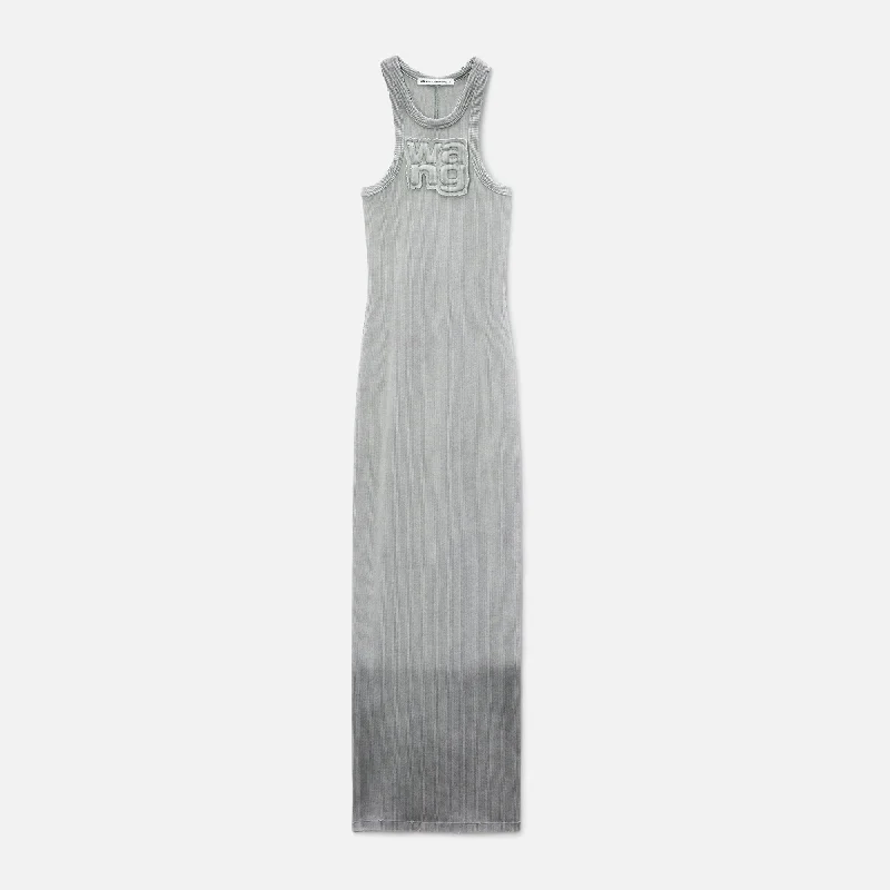 Mini dresses with crystal insert -T by Alexander Wang Distressed Edge Mini Dress - Grey