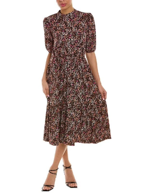 Midi dresses with cowl neck -Leota Floral Midi Dress