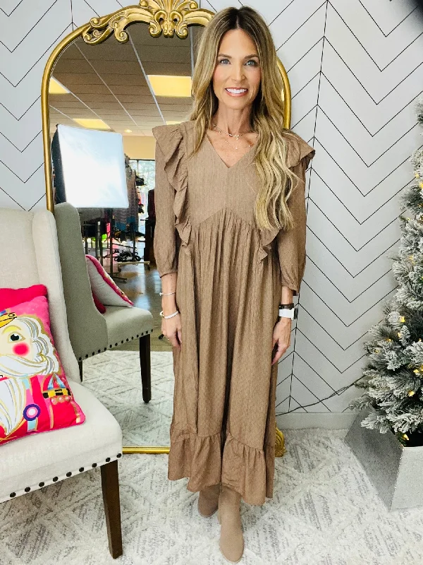 Midi dresses for music shows -THE MOCHA MIDI DRESS