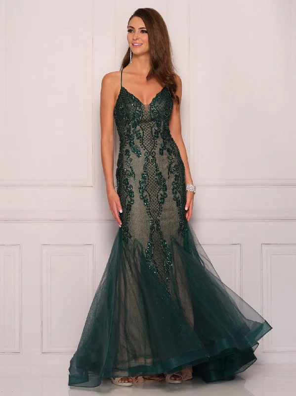 midnight blue evening dress -Long Evening Dress by Dave and Johnny 11092