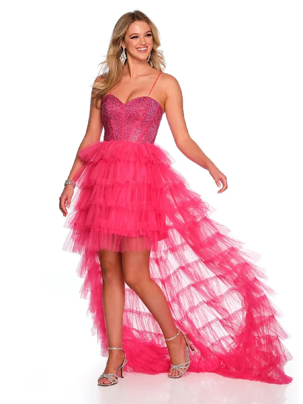 trendy pink evening dress -Long Evening Dress by Dave and Johnny 11174