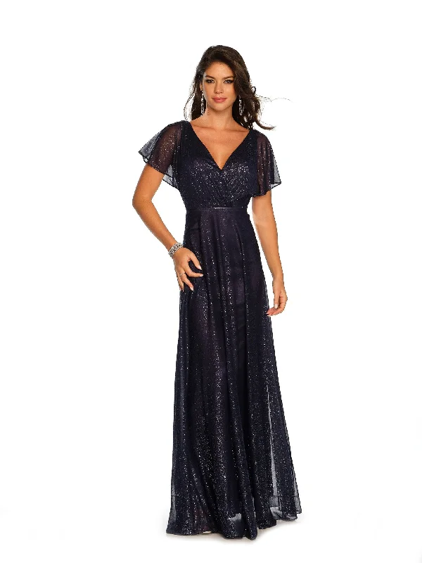 long sleeve evening dress -Long Evening Dress by Dave and Johnny A10585