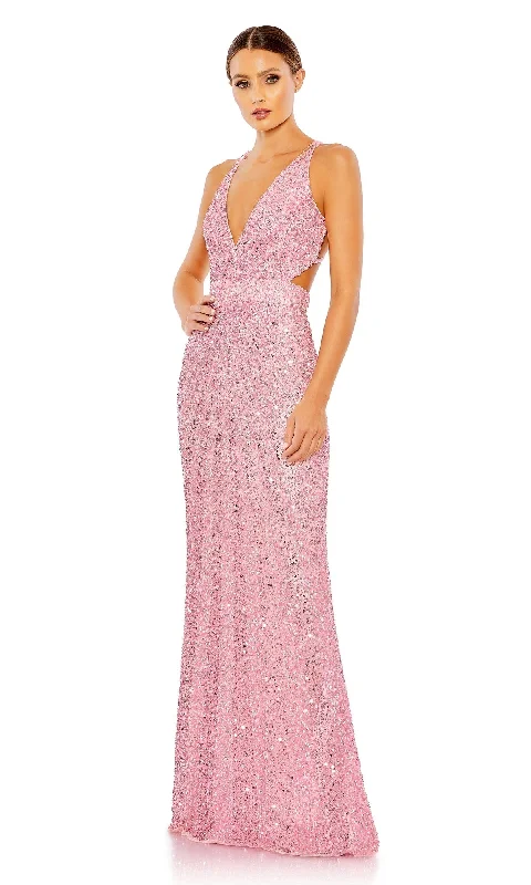 soft peach maxi dresses -Mac Duggal Long Formal Dress 5686