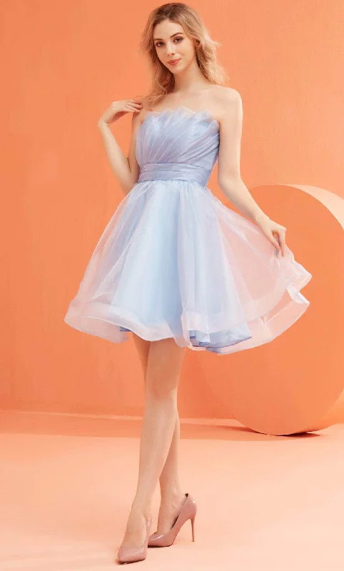 J'Adore Dresses J22083 - Pleated Strapless Cocktail Dress