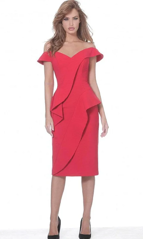 Jovani - 04426SC Ruffle Draped Cocktail Dress