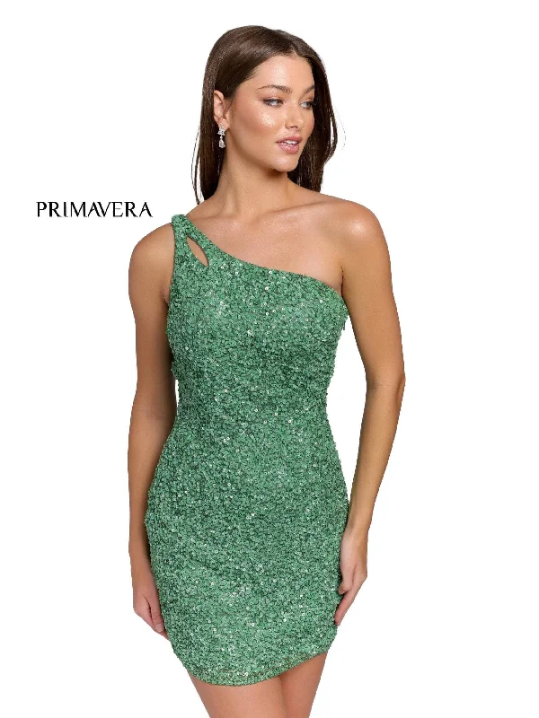 Primavera Couture - One Shoulder Cutout Cocktail Dress 3573