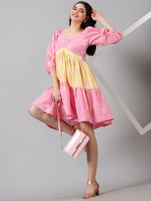 Mini dresses for weekend outings -Candy Ruffled Mini Dress