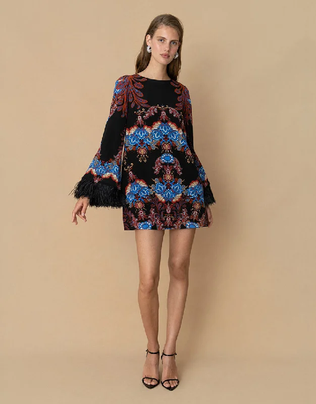 Mini dresses for New Year’s Eve -Cocoa Crepe Mini Dress - Regina Blue - SALE